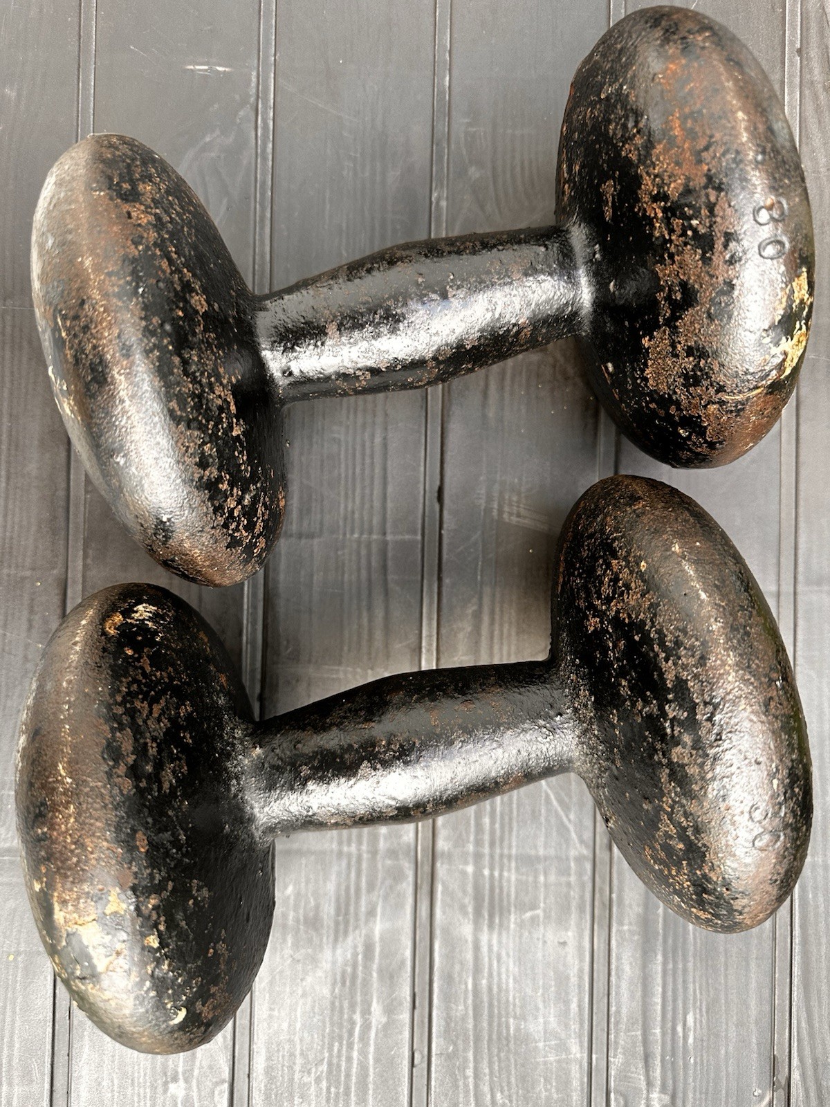 Vintage 30Lb Dumbbells (rare)