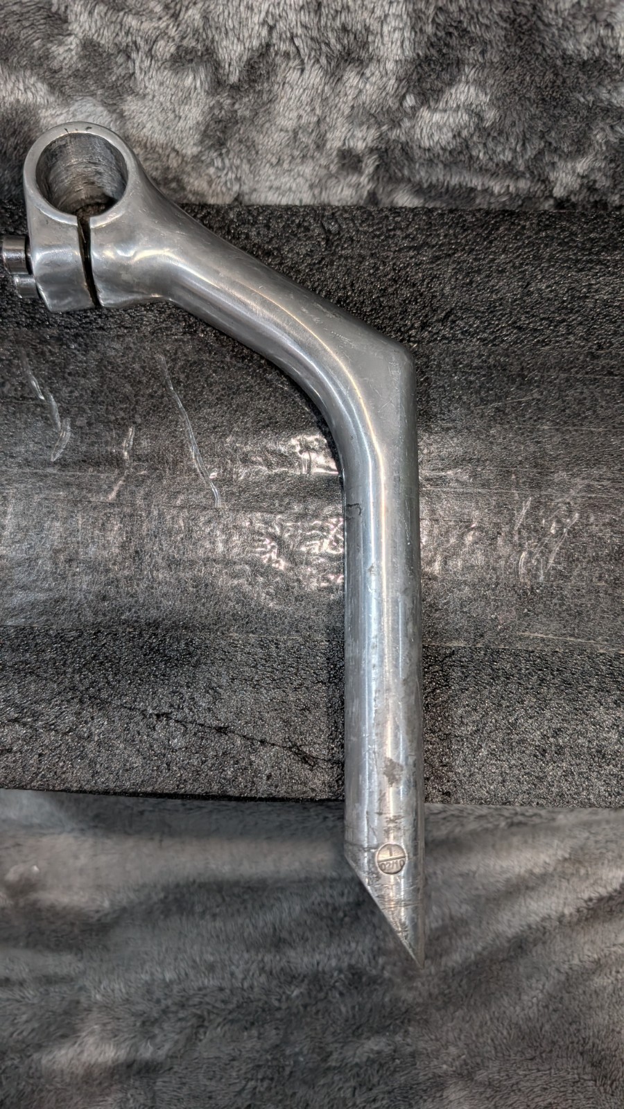 Handlebar Stem, Goose Neck, Black Unbranded 025.4