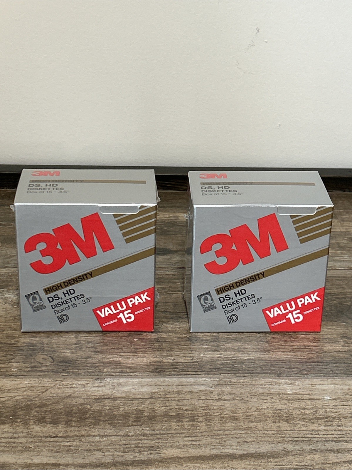 New 2 Packs 3M Diskettes 3.5" High Density DS HD Double Sided 15 Pack Sealed