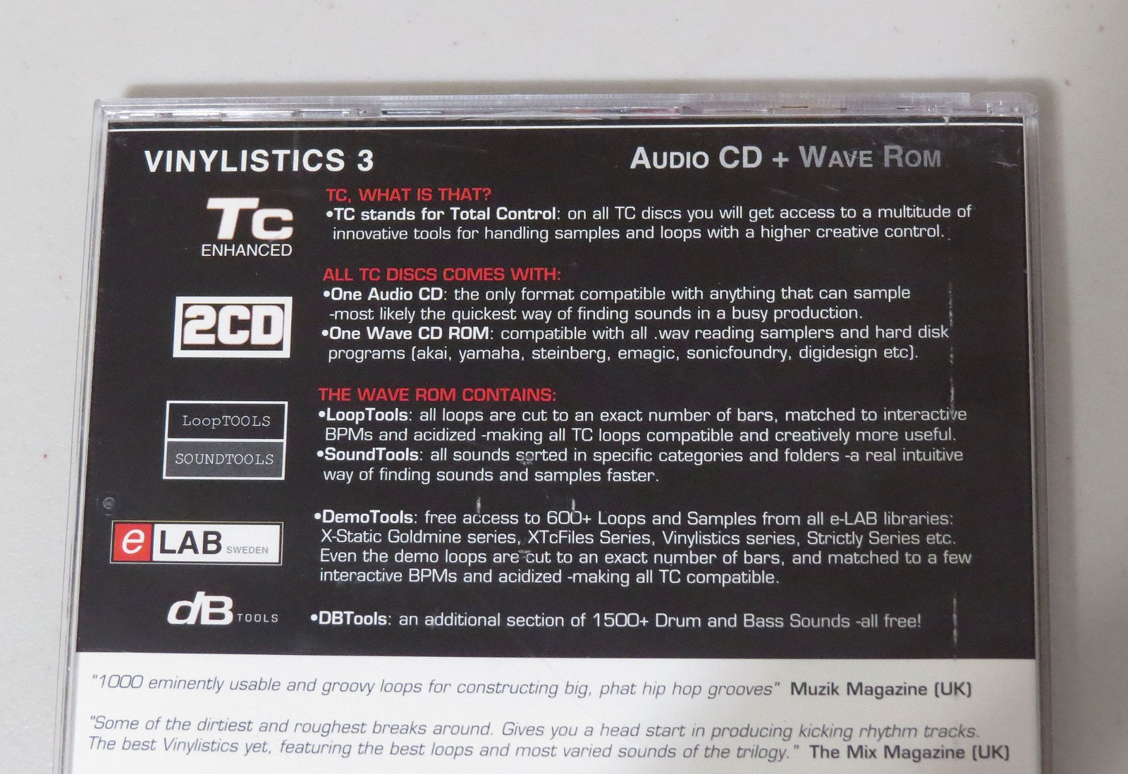 ELab Vinylistics 3 SampleSound LibrarySampling Double CD 2000 TC Enhance G2U
