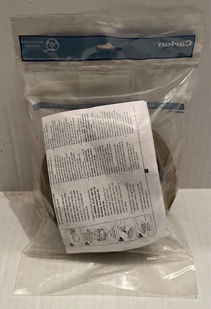 Carlon E97DSC LR - Nonmetallic Duplex Floor Box Cover - Round - Carmel - NEW