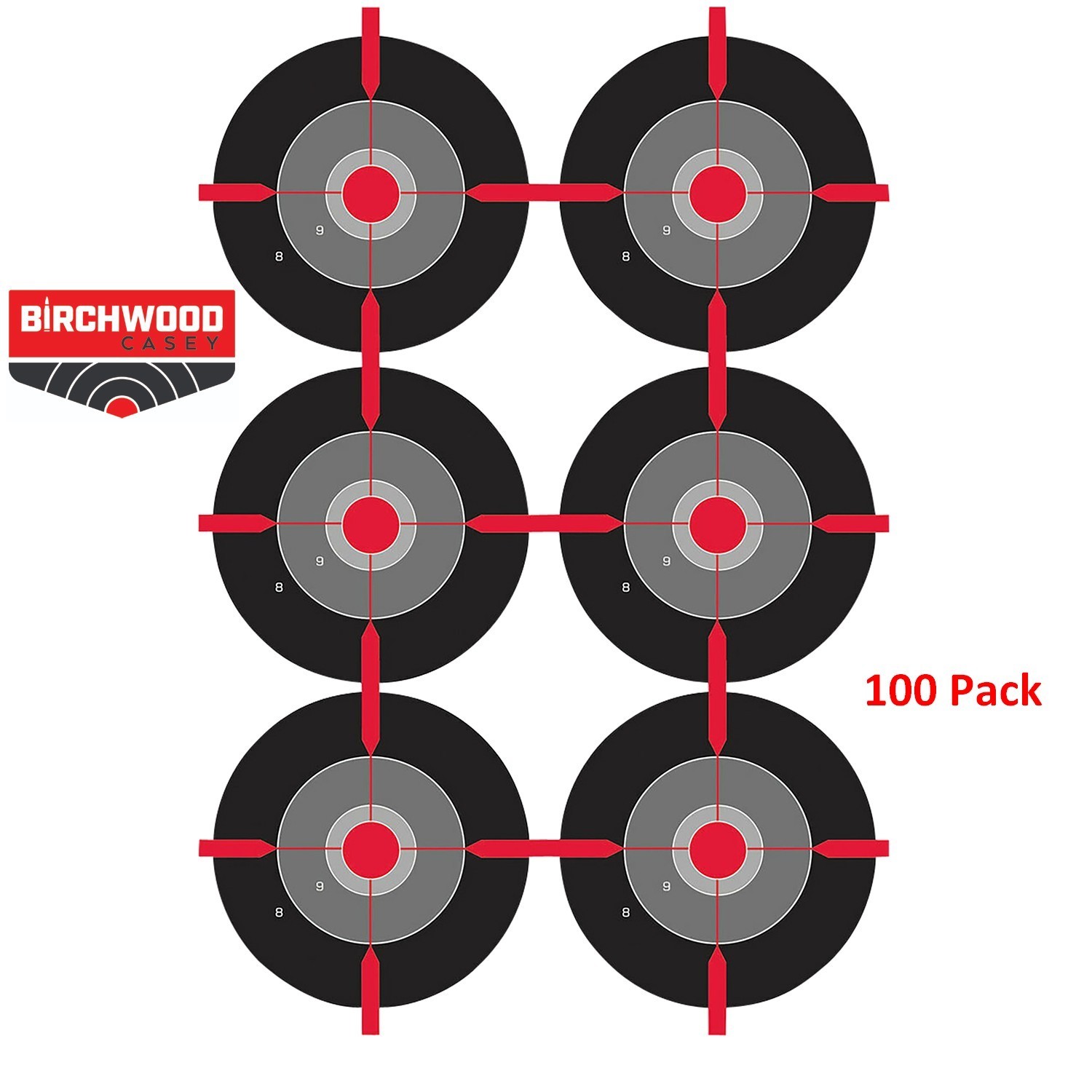 Birchwood Casey Dirty Bird 12x18" Multiple Bulls-Eye Paper Targets [x100] #35703
