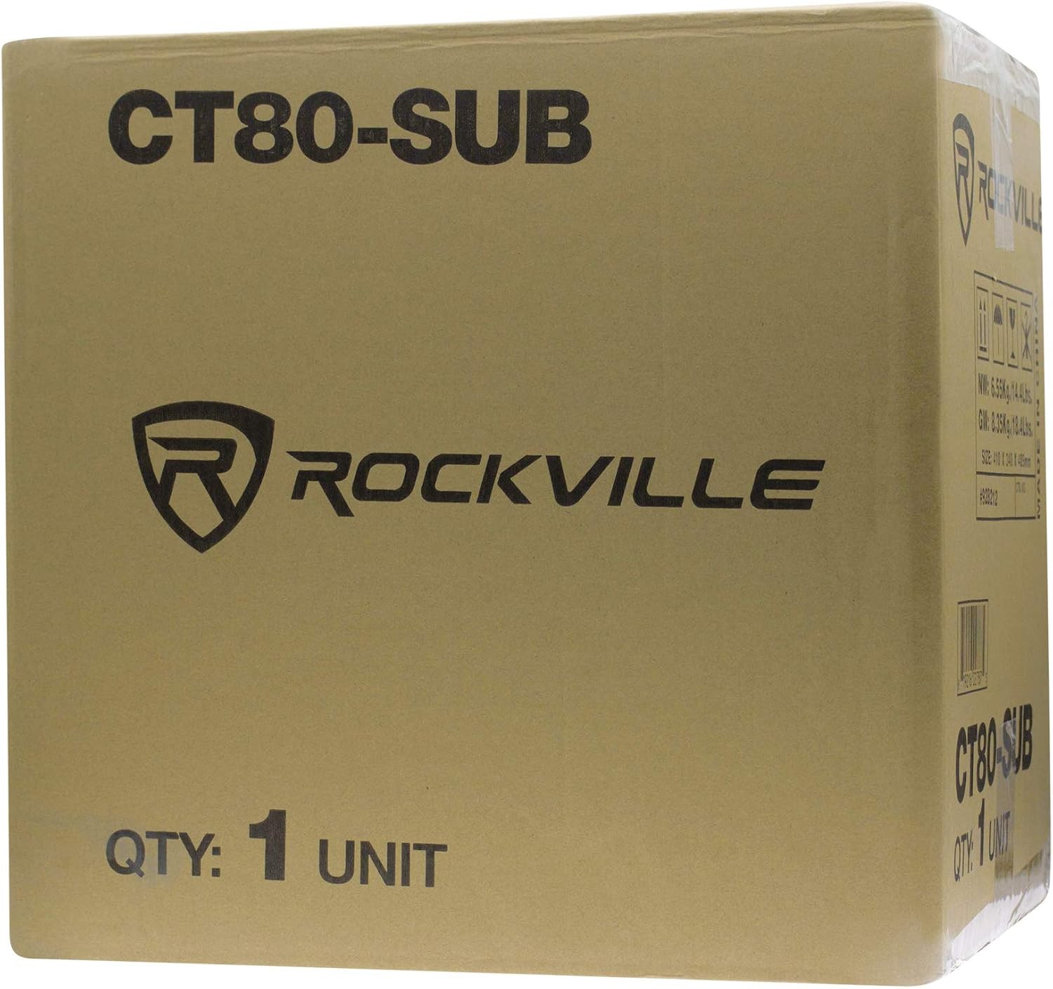 CT80 8" 70V Commercial Subwoofer, Wall-Mount Bracket, Deep Bass, Wide Frequency,