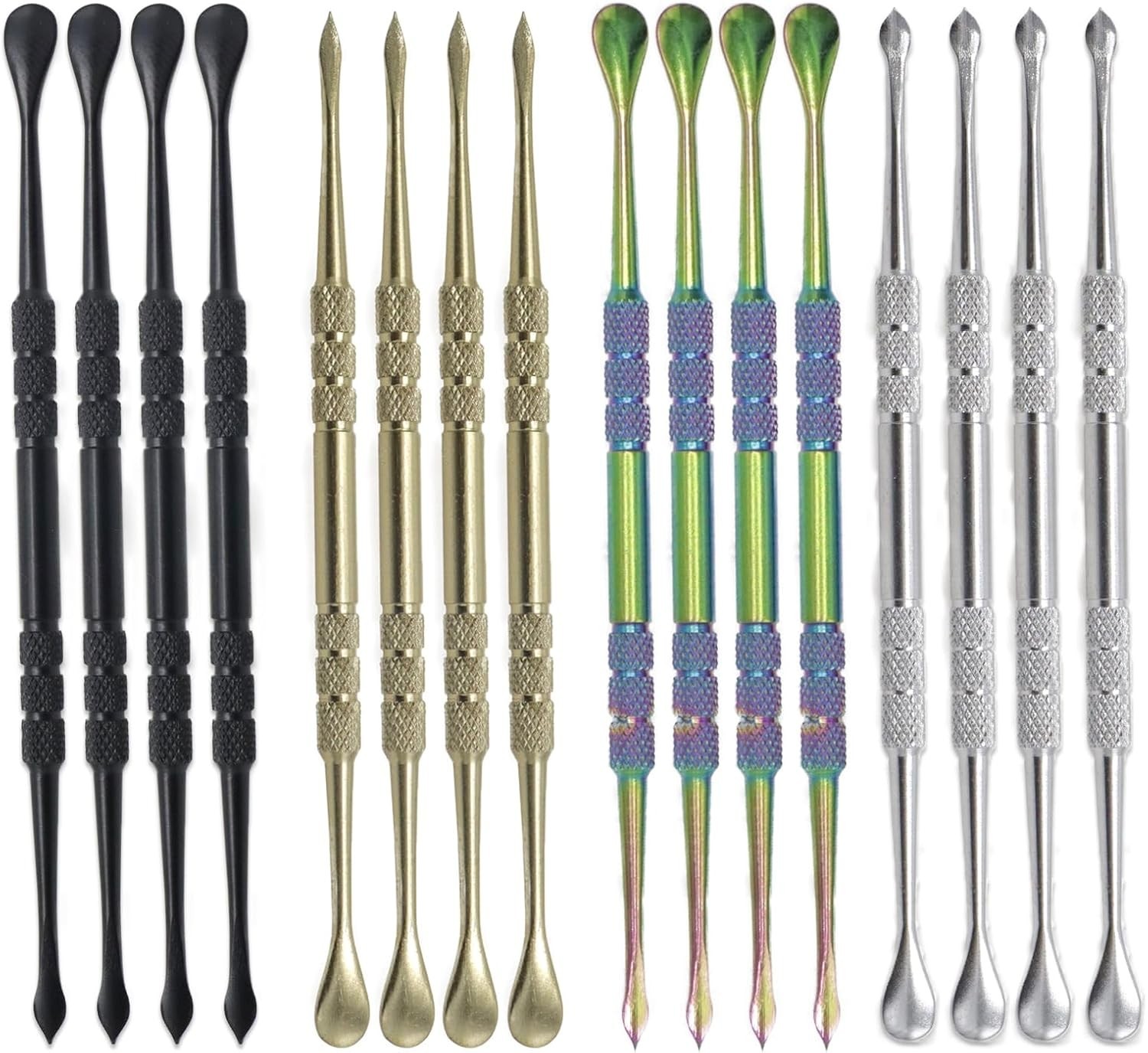 16-Pack Multicolor Wax Carving Tools Set, Stainless Steel Double-Ended Sculpting