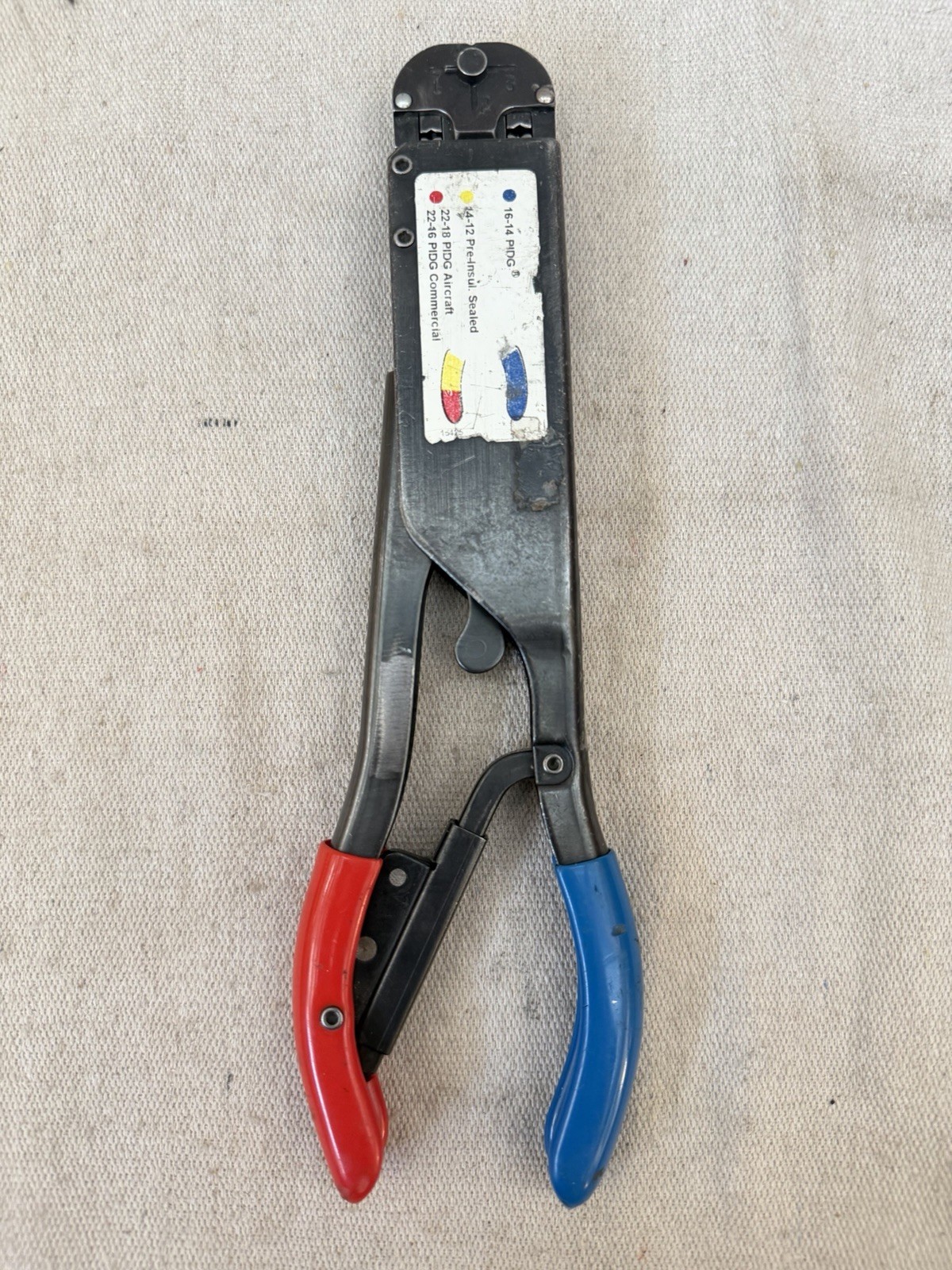 AMP 59250 T-head 16-14 Crimp Tool PIDG COMMERCIAL 22-16 AIRCRAFT 22-18