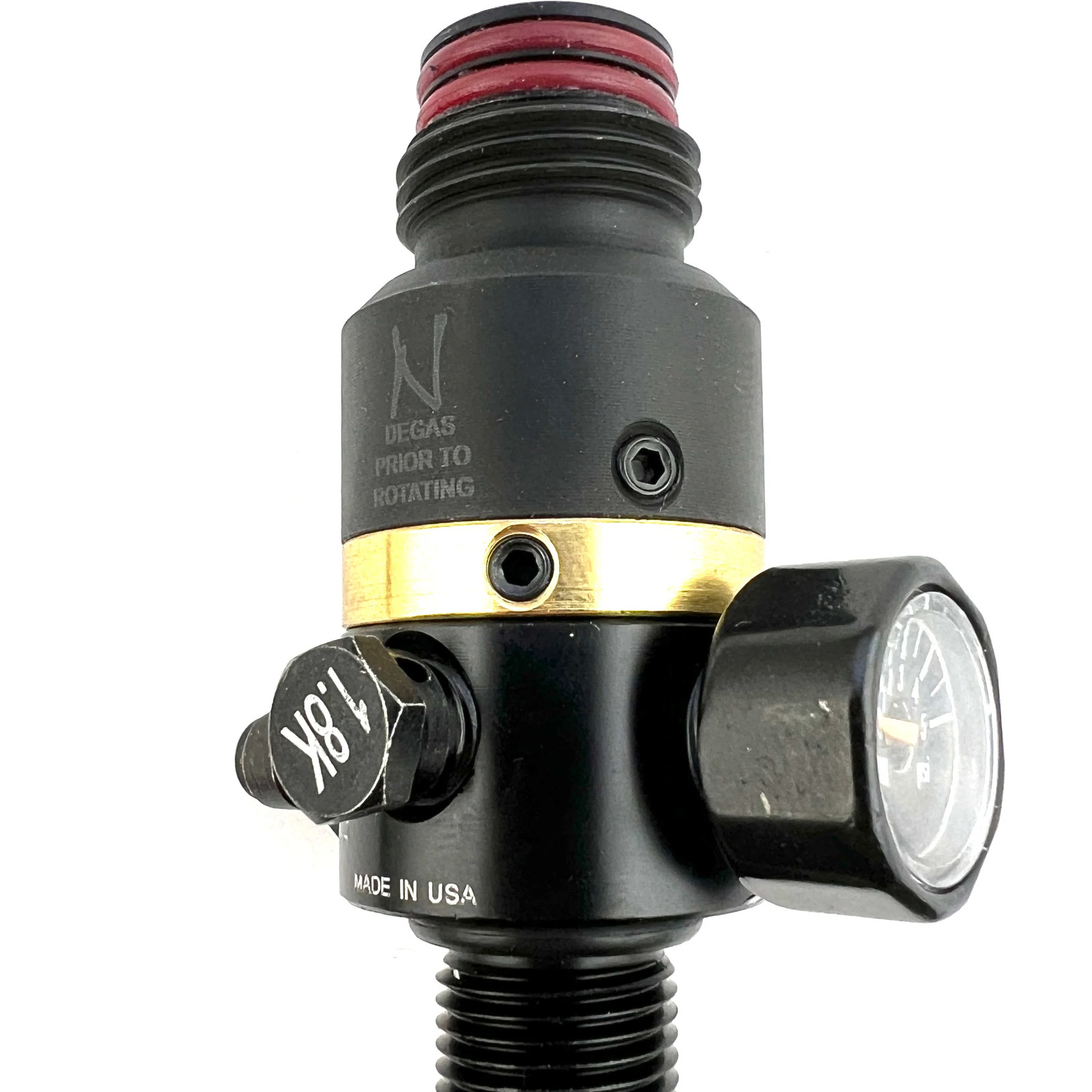 Ninja Pro V2 SHP Regulator with Gauge - Black (for 3000psi Tanks)