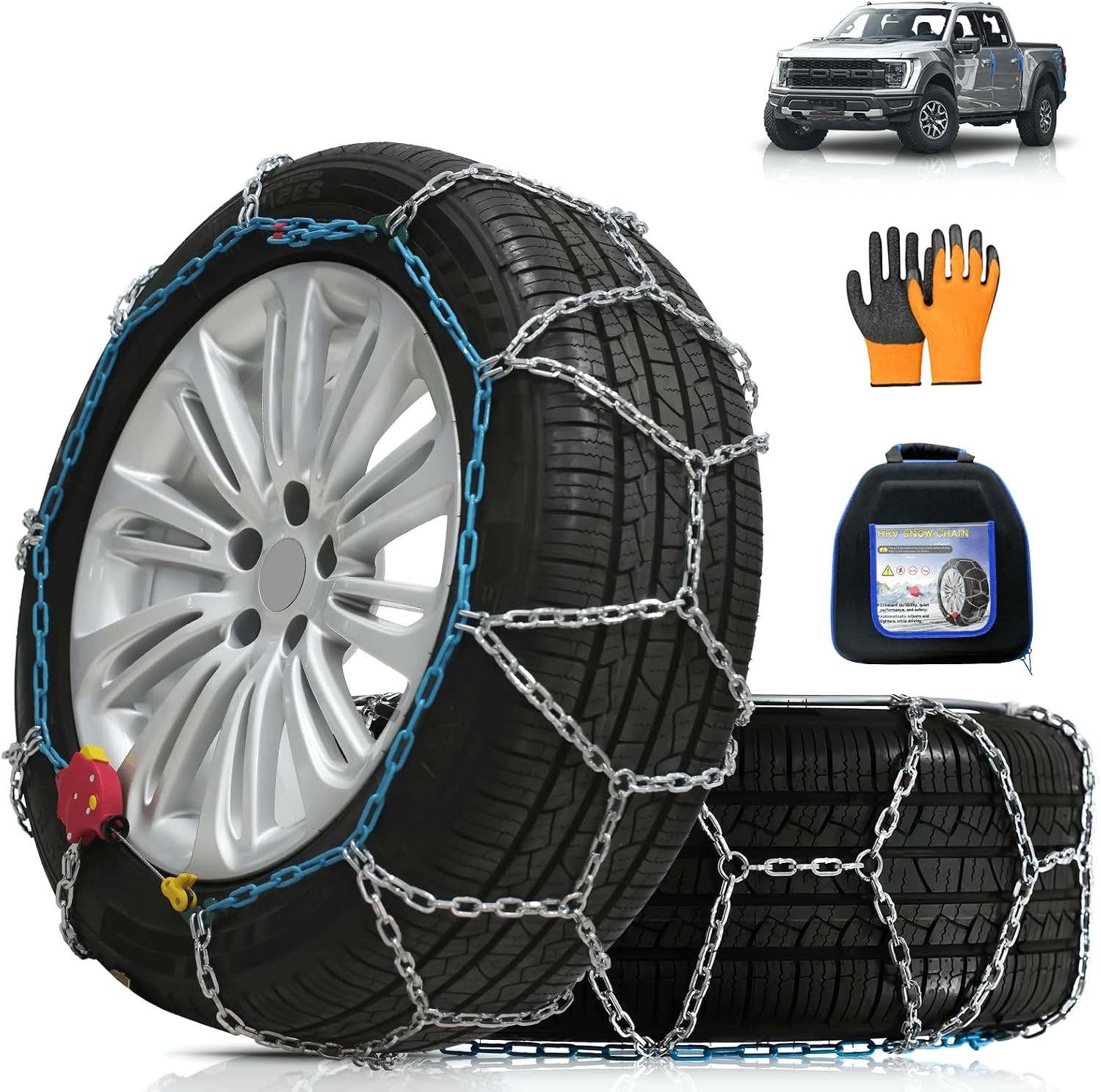 Snow Tire Chains for Light Truck SUV Pickup Trucks  Set Of 2 RV240 - AutoChoice