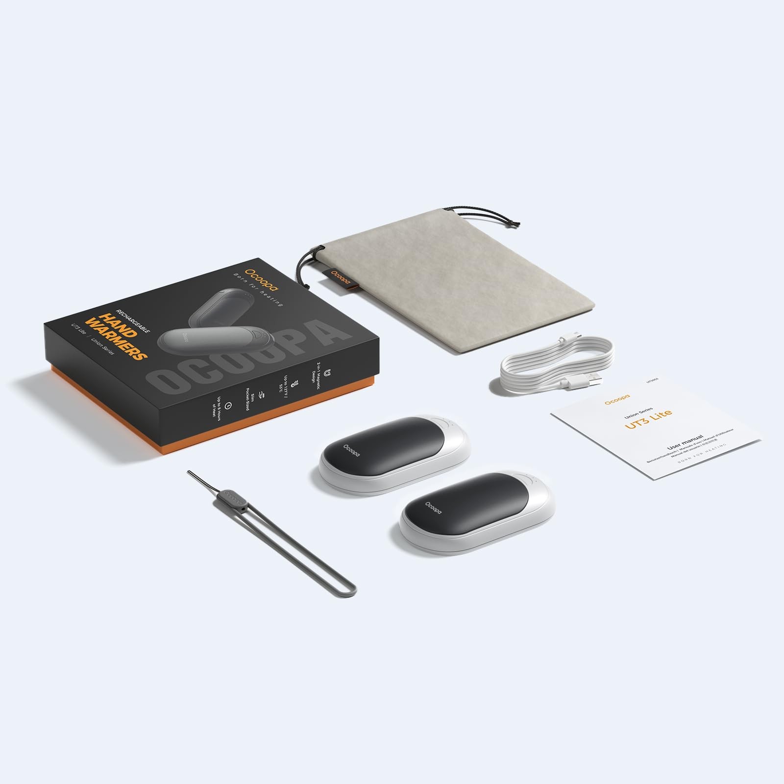 Magnetic Rechargeable Hand Warmers 2 Pack, Fast Heating, 3-Settings, UL Certi...