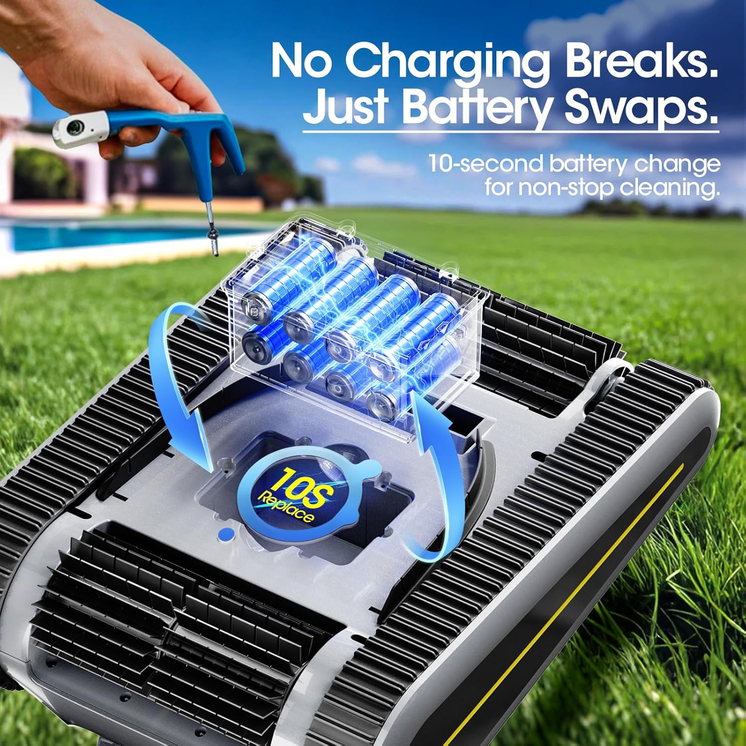2026 Automatic Pool Cleaner Vacuum Wall Climbing for InGround Pools Self-Parking