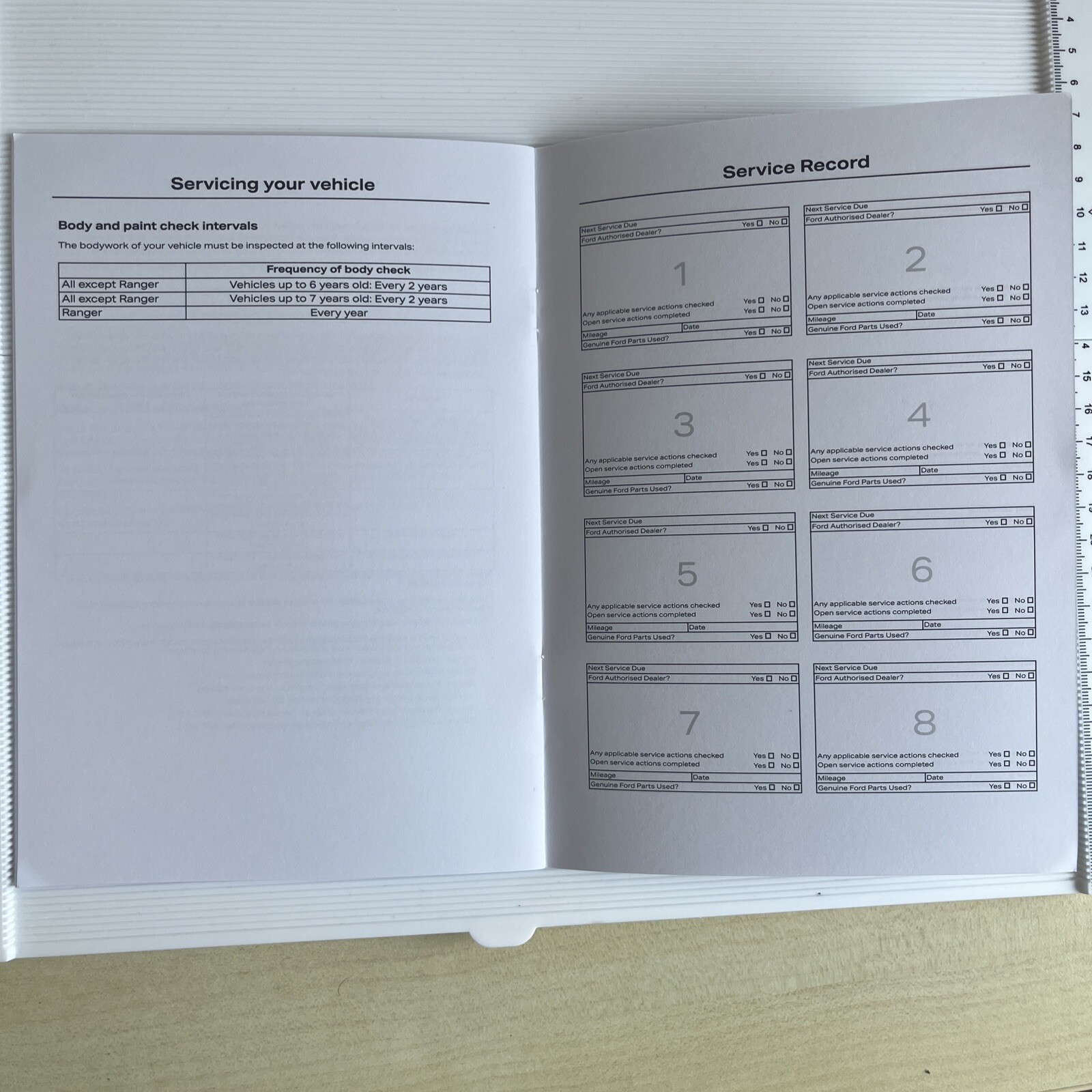 Ford Transit Courier Service Book Blank