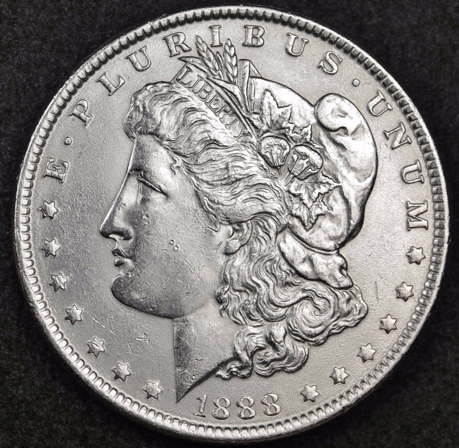 1888 Morgan Silver Dollar.  B.U.  114714  Inventory G