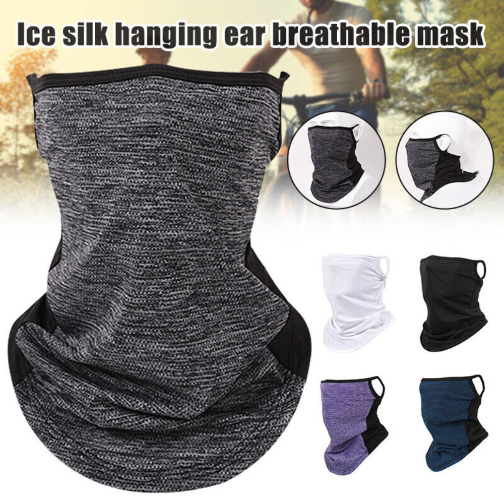 4PCS Mask Mouth Covering Neck Gaiter Breathable Washable Reusable with Ear Loops