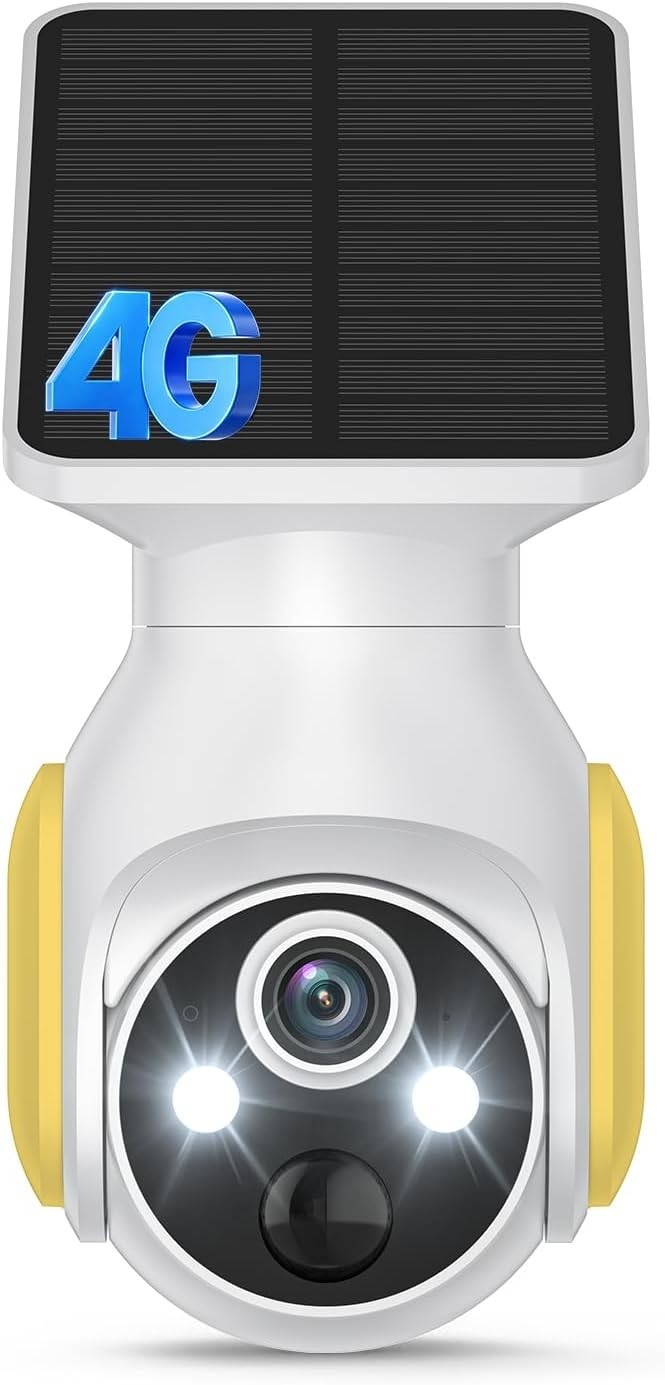 1080p Security Camera Wireless with Solar Panel, AI Human Detection, 2-Way Audio