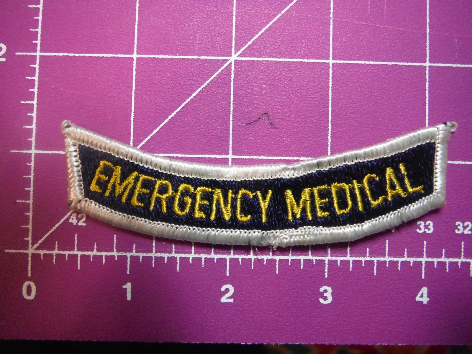 Fire department "Emergency Medical" rocker patch