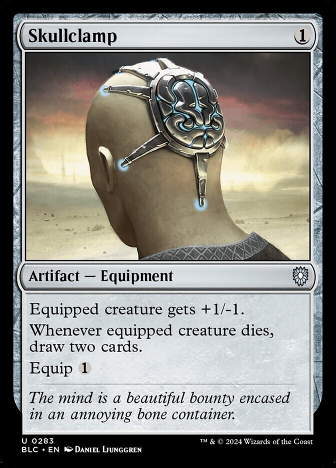 Skullclamp 0283 Non Foil Uncommon Bloomburrow Commander MTG Near Mint