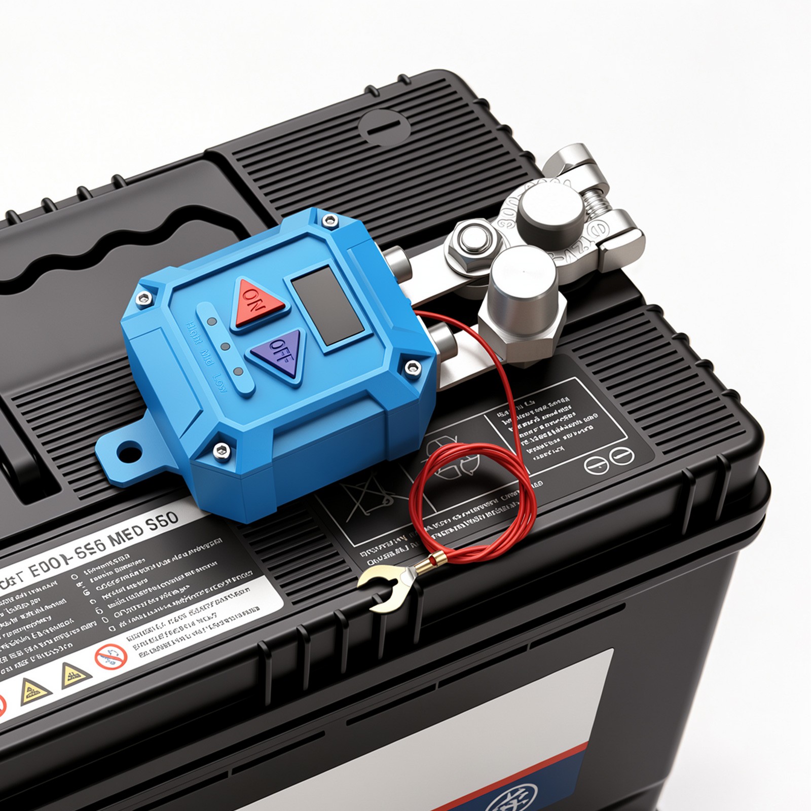 Auto Battery Disconnect Switch 120A Remote Kill Switch With LED Voltage Display