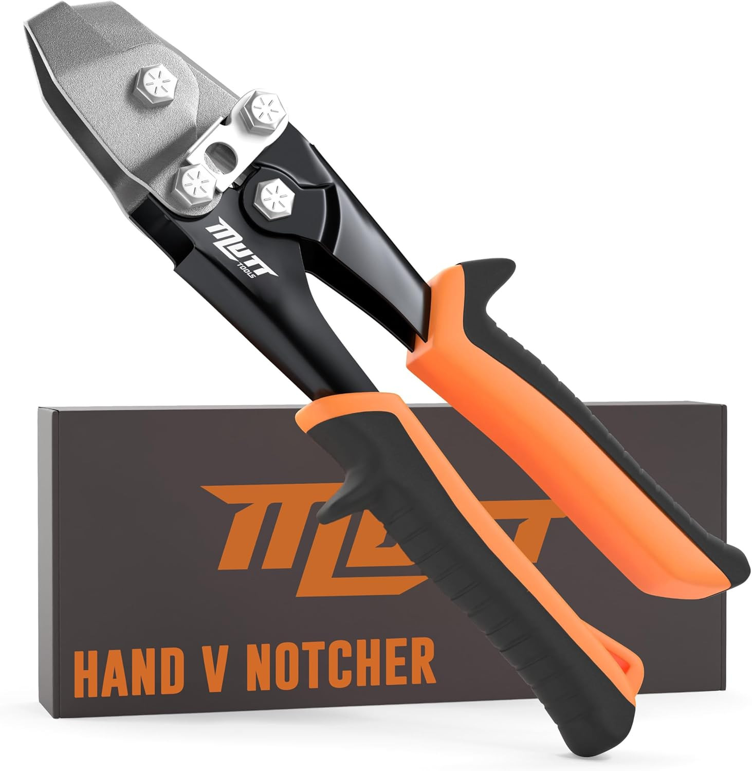 Mutt Tools 30° Sheet Metal Notcher for HVAC - Professional V Notcher with Spring