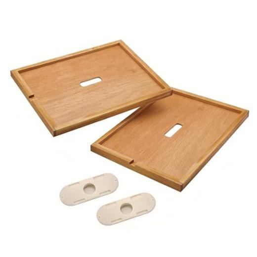 Pcs Beeswax-Coated Beehive Inner Cover for 10-Frame Box | In-Hive Cover With 2