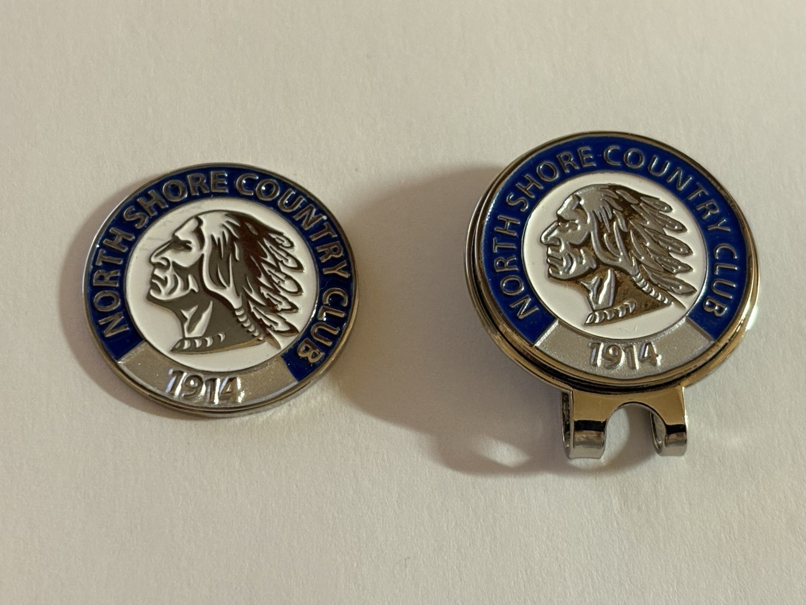 North Shore Country Club 1" Magnet Coin Golf Marker W/Hat Clip - Glen Head, NY