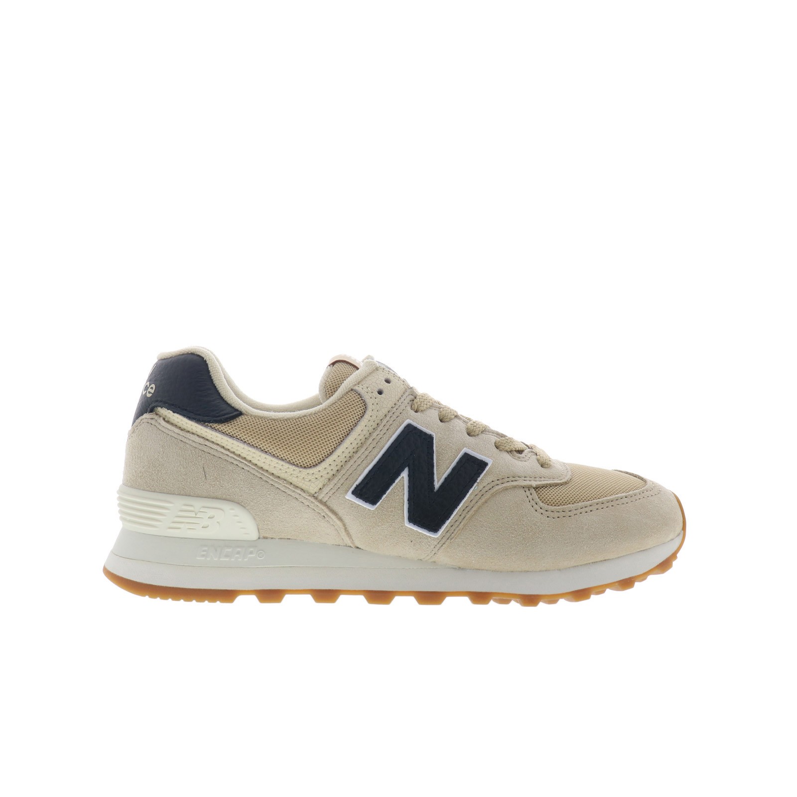 New Balance 574 U574RAC Mens Beige Suede Lace Up Lifestyle Sneakers Shoes