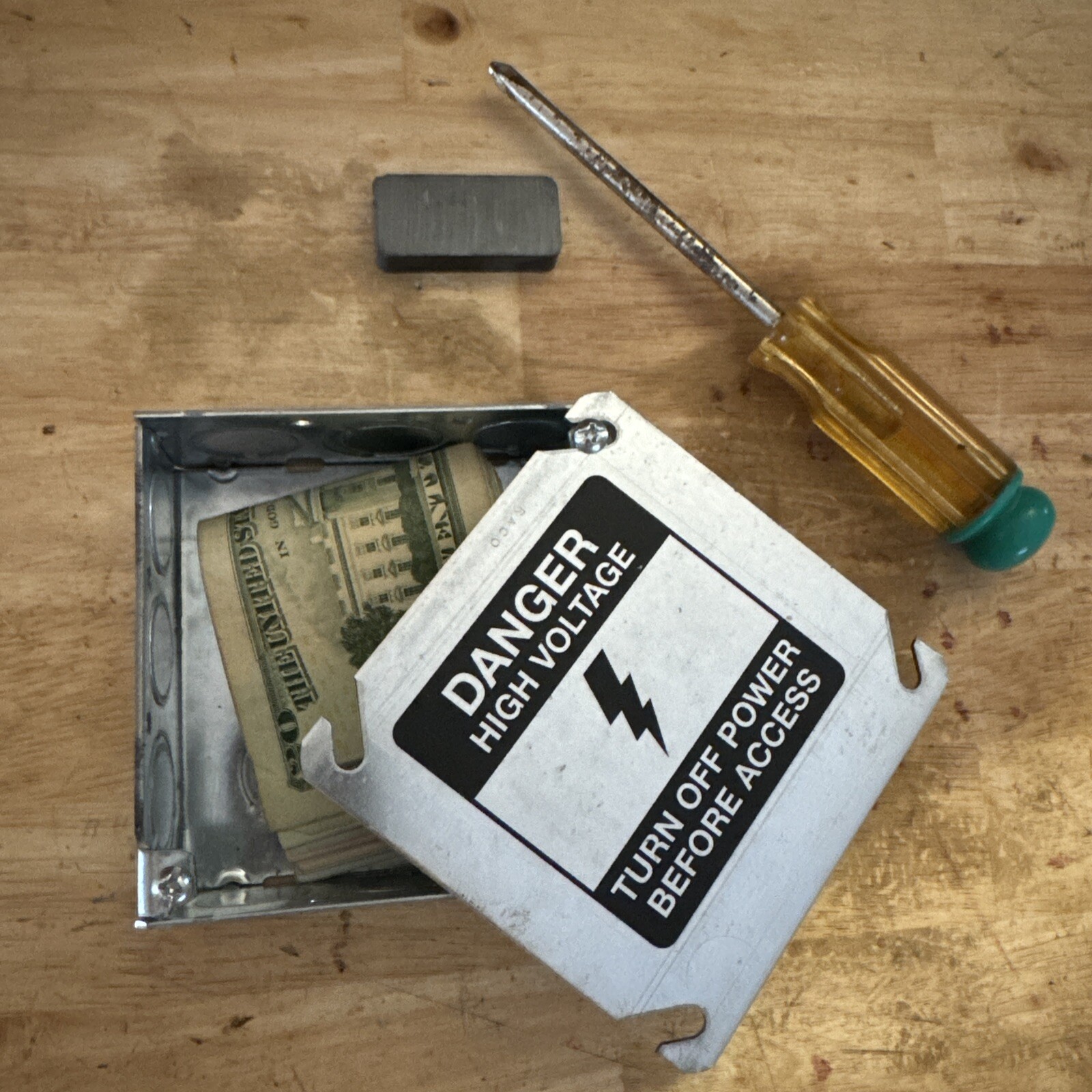 HIDEAWAY Hidden in Plain Sight Electric Box Industrial Magnet HIDE Cash Metal