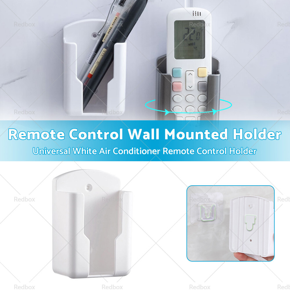 Universal White Air Conditioner Remote Control Holder Wall-Mounted Storage