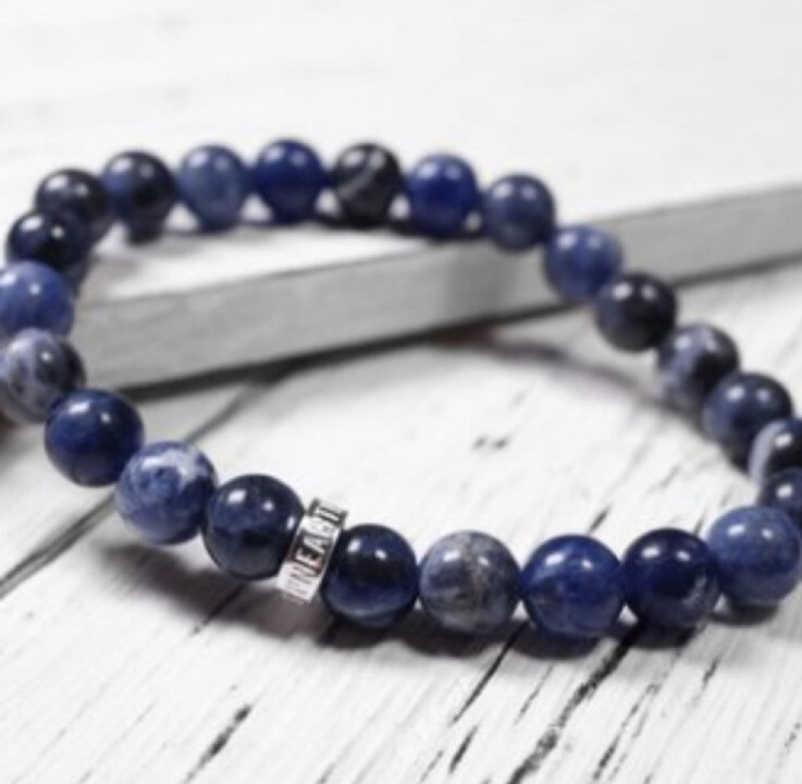 UNEARTHED GEMSTONES / Sodalite Gemstone Bracelet / Excellent Condition