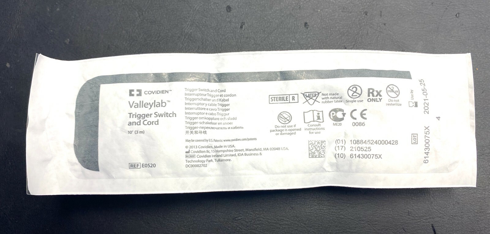 Valleylab Trigger Switch and Cord E0502