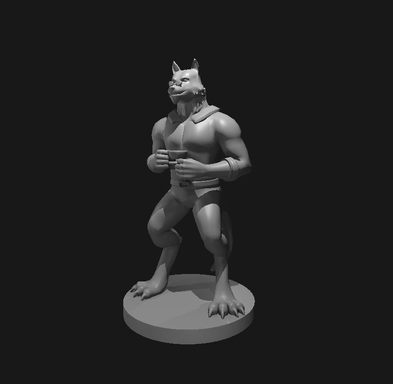 Werewolf Noble Monster Manual 28mm Scale DND D&D Tabletop Mini