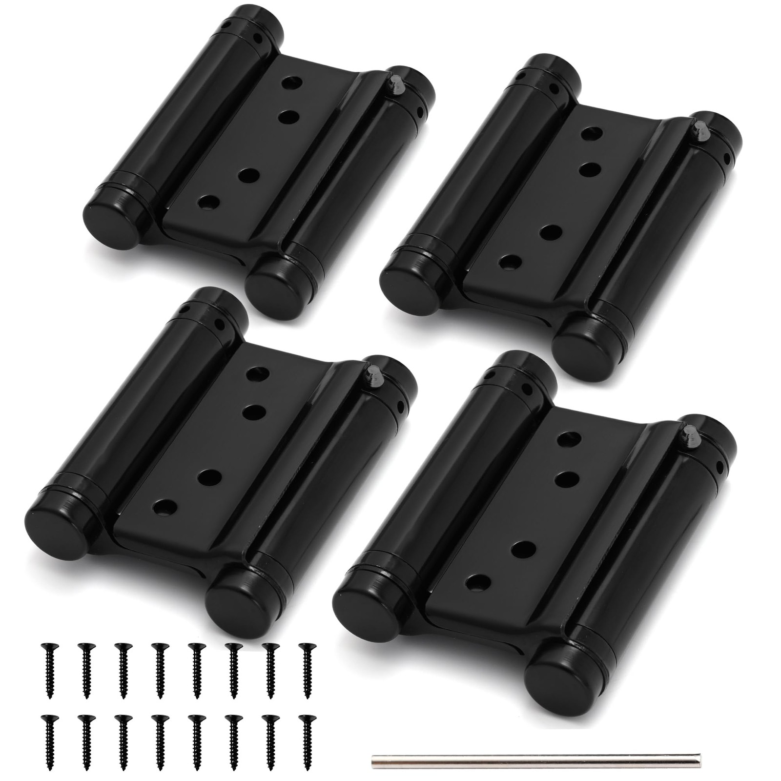 4 PCS 3 Inch Double Action Door Hinges Swinging Saloon Steel Self Closing