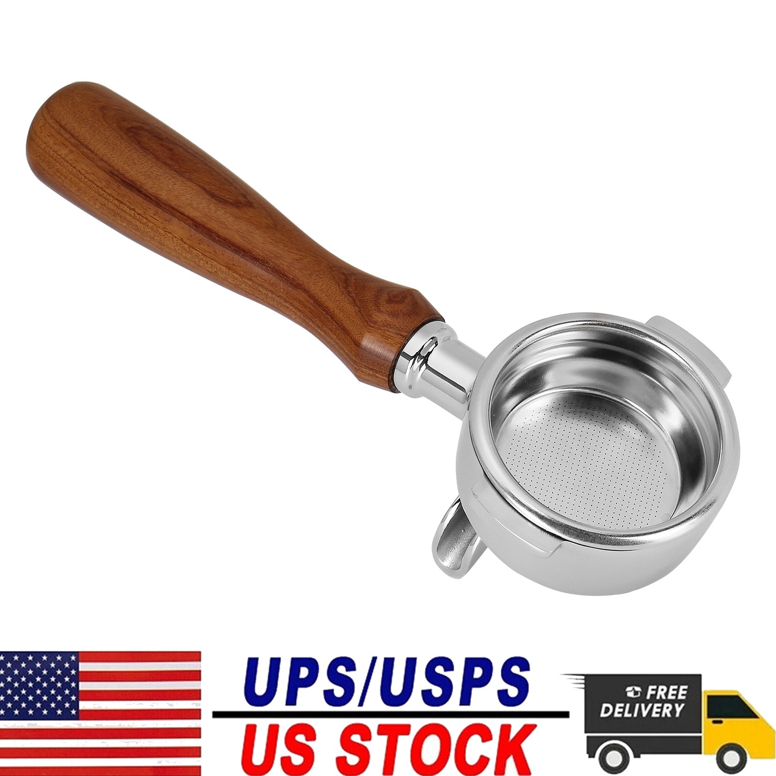 58mm Coffee Portafilter Double Spouts For E61 Rocket Faema Synesso Rocket Slayer