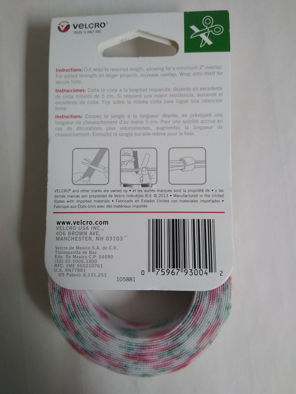VELCRO(R) Brand Holliday Decor Wrap 10ft x 3/4in - NEW