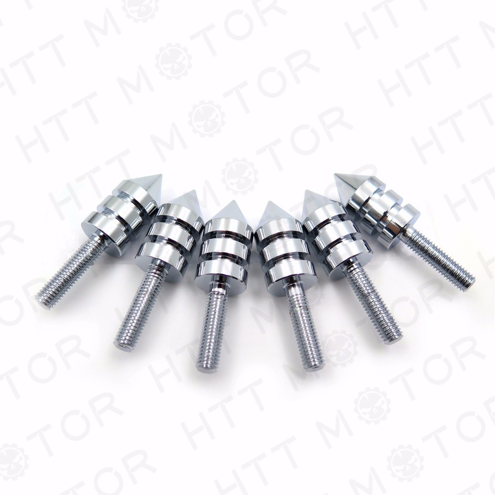 CHROME SPIKE WINDSCREEN BOLTS SCREWS For Kawasaki ZX-10R ZX-6R ZX-14RR ZZR 1400