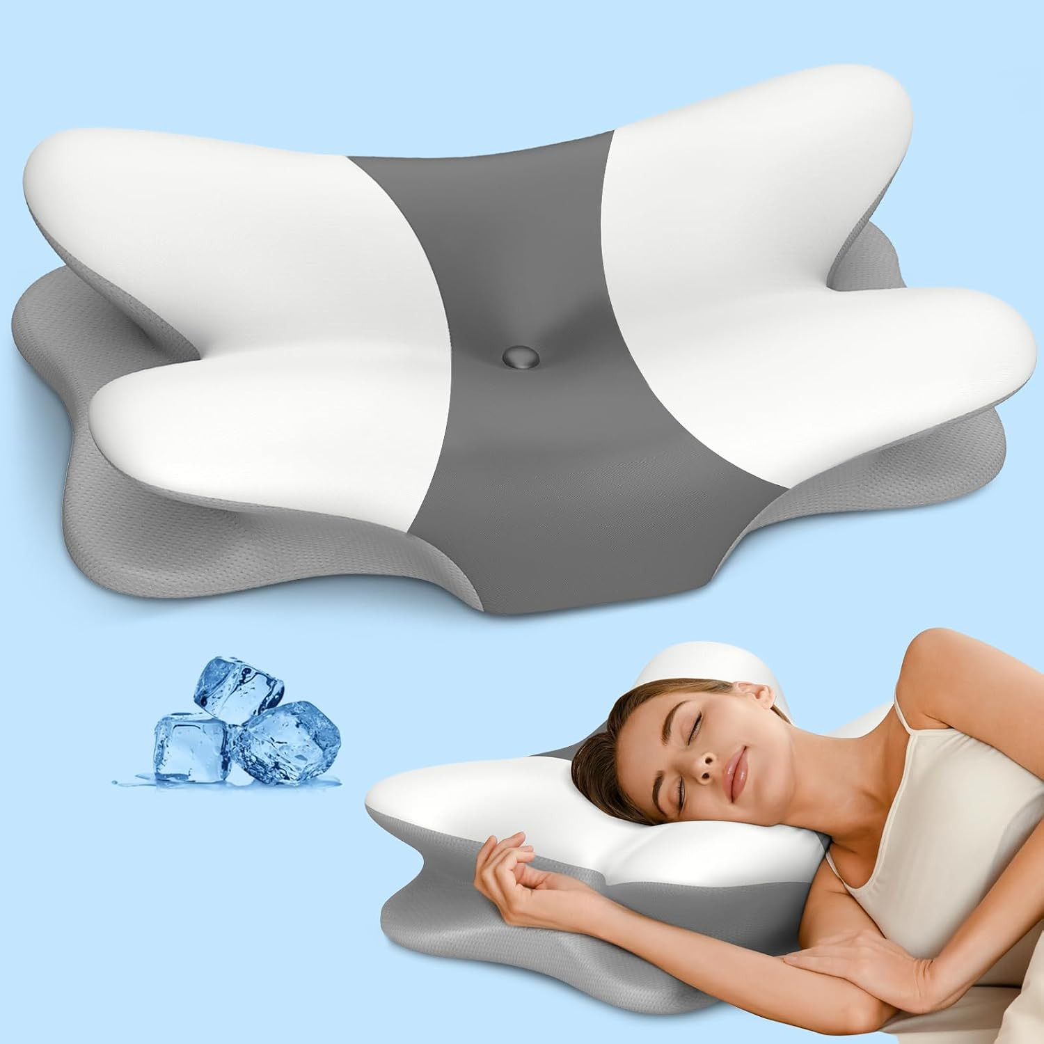 Cervical Neck Pillow for Pain Relief - Ergonomic Memory Foam Pillows | Contour S