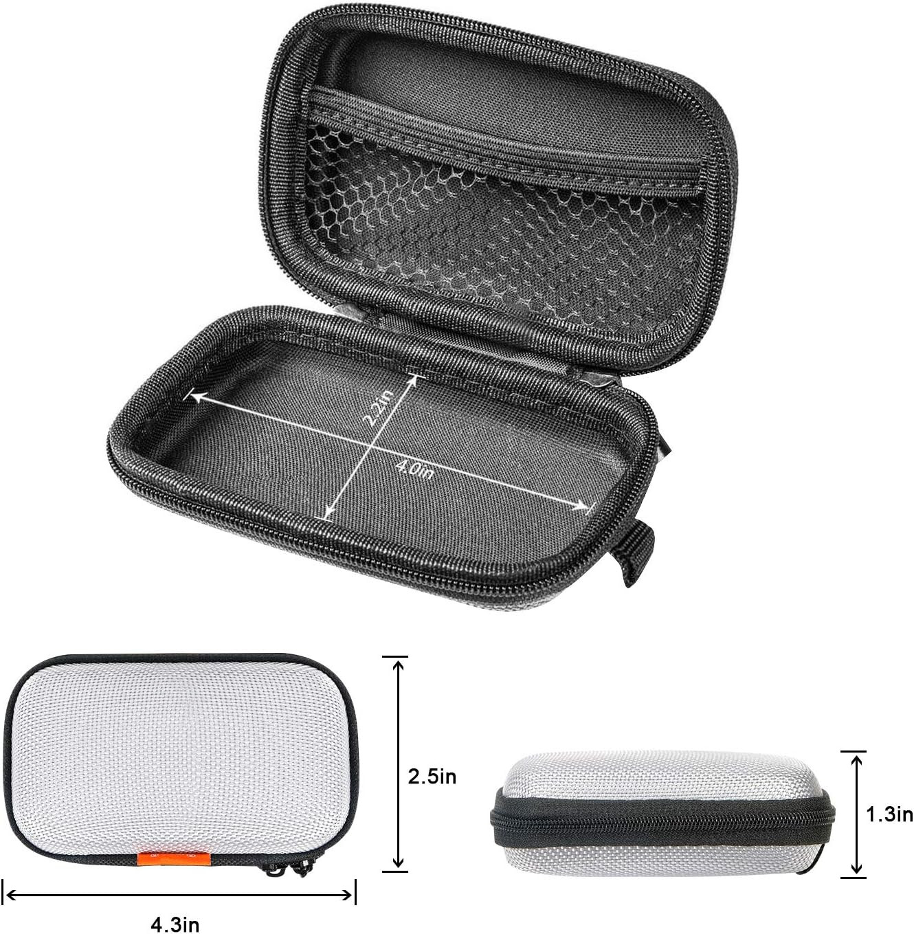 Small EVA Electronic Carrying Case - Hard Shell Protection Zipper Case for Earbu