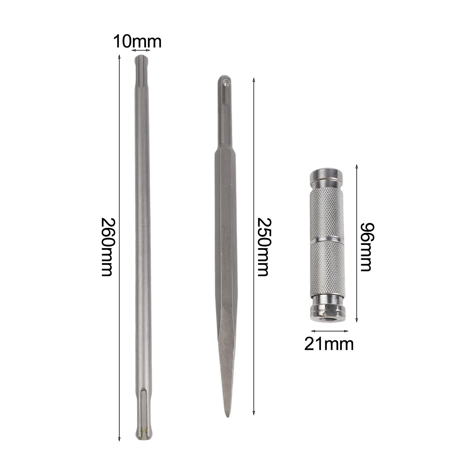 For SDS PLUS 26cm Extension Rod for Rotary Hammer Drill with Fast Lock Adapter
