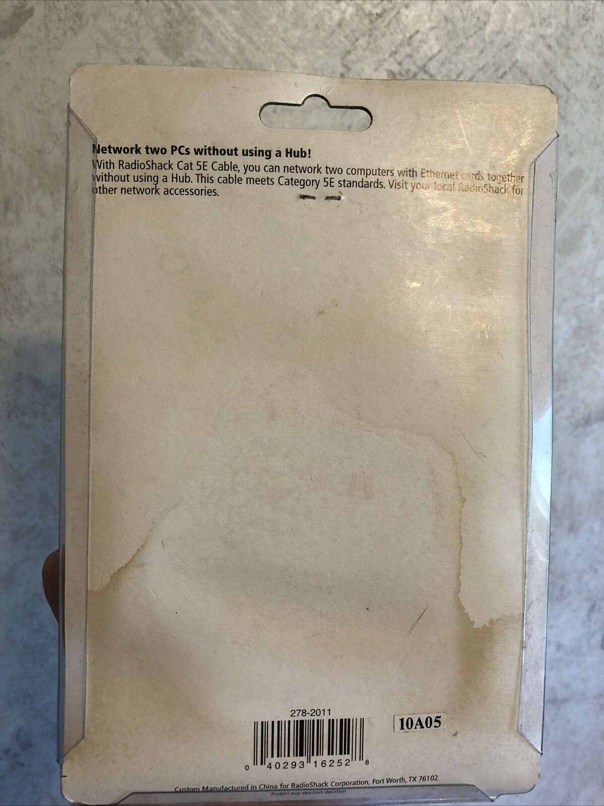 RadioShack - Cat 5E 10Ft Crossover Cable - Computer Accessory 278-2011