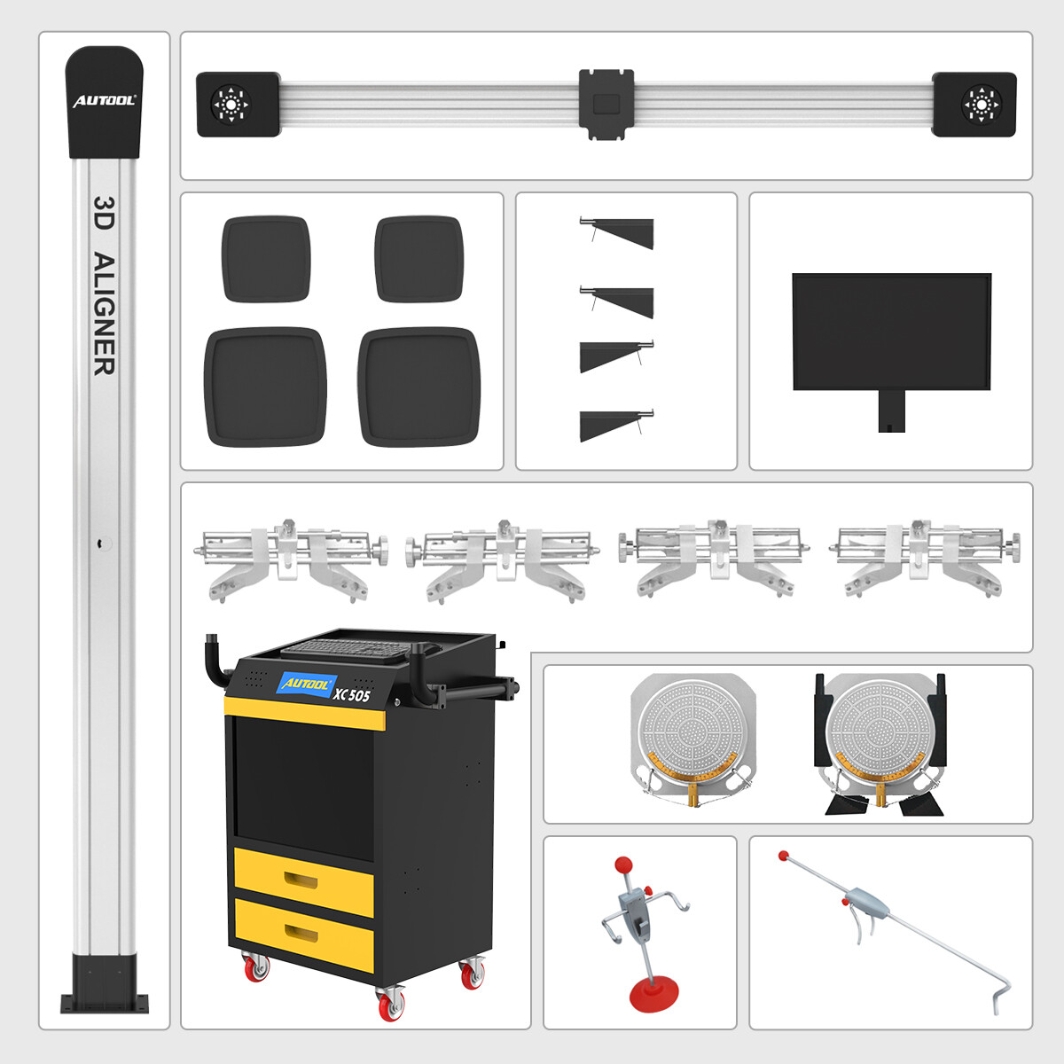 Car Wheel Alignment Machine 3D Tire Aligner System Fully Automatic Positioner