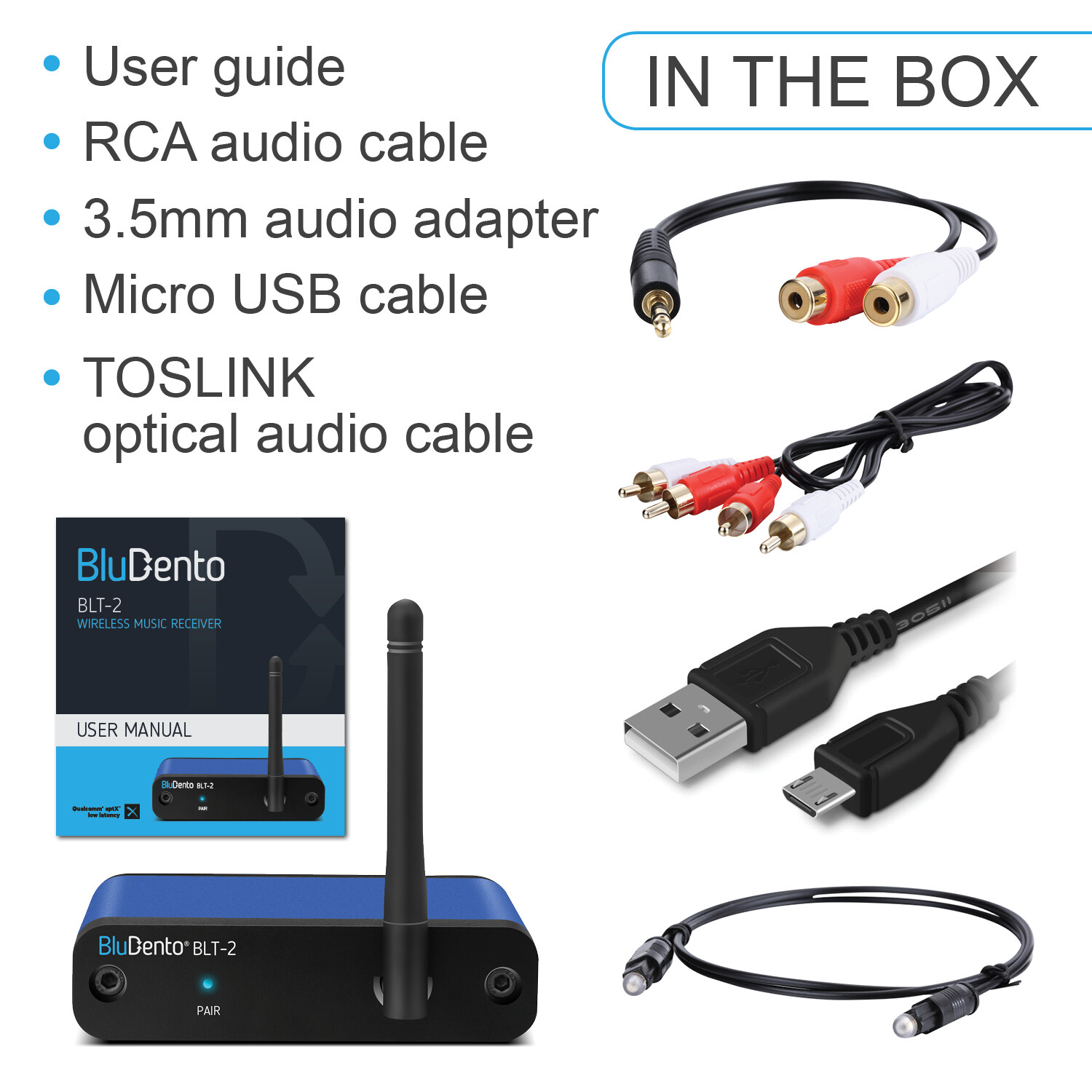 Bluetooth Receiver Wireless Adapter For Home stereos/speakers