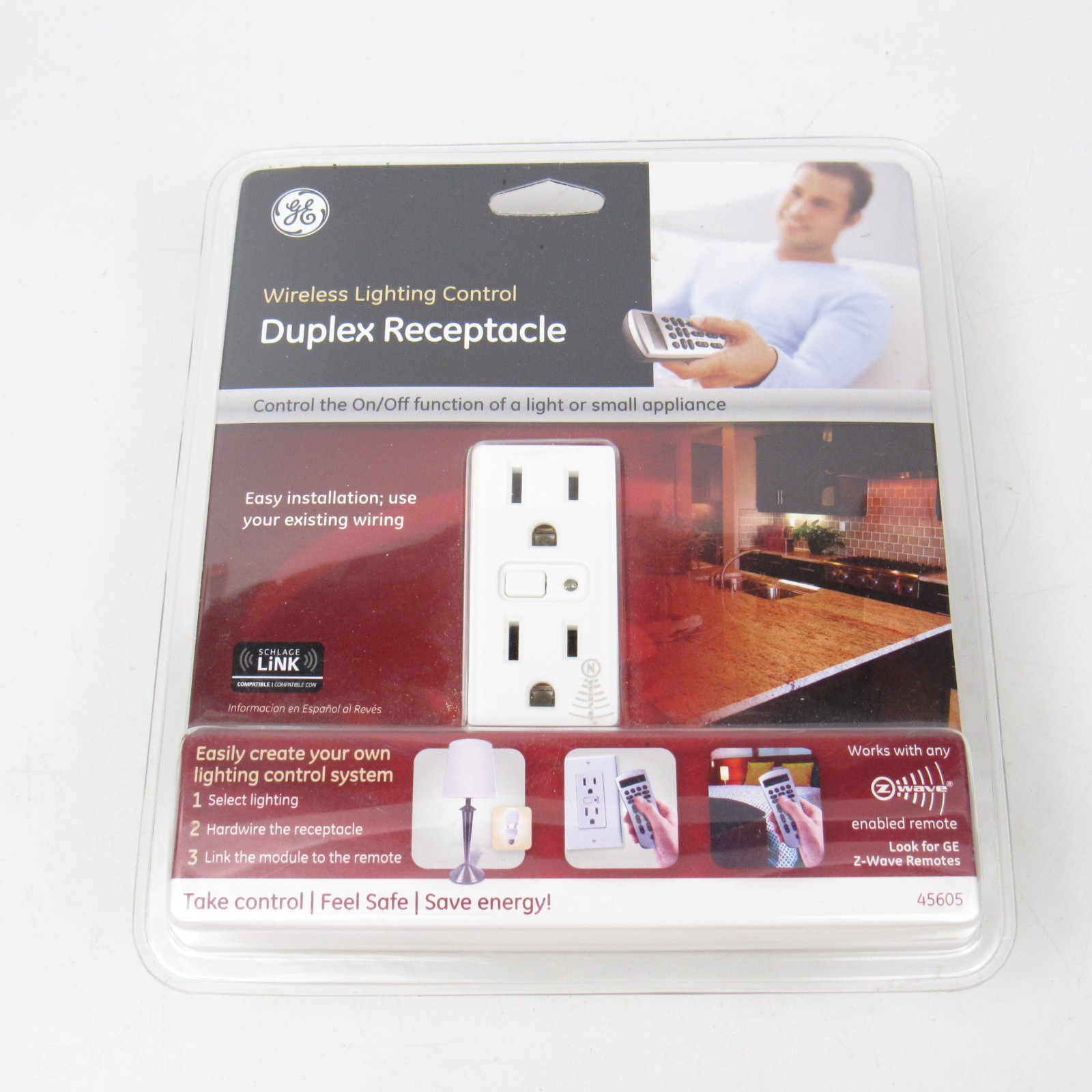 Ge Duplex Receptacle Wireless Lighting Control 45605
