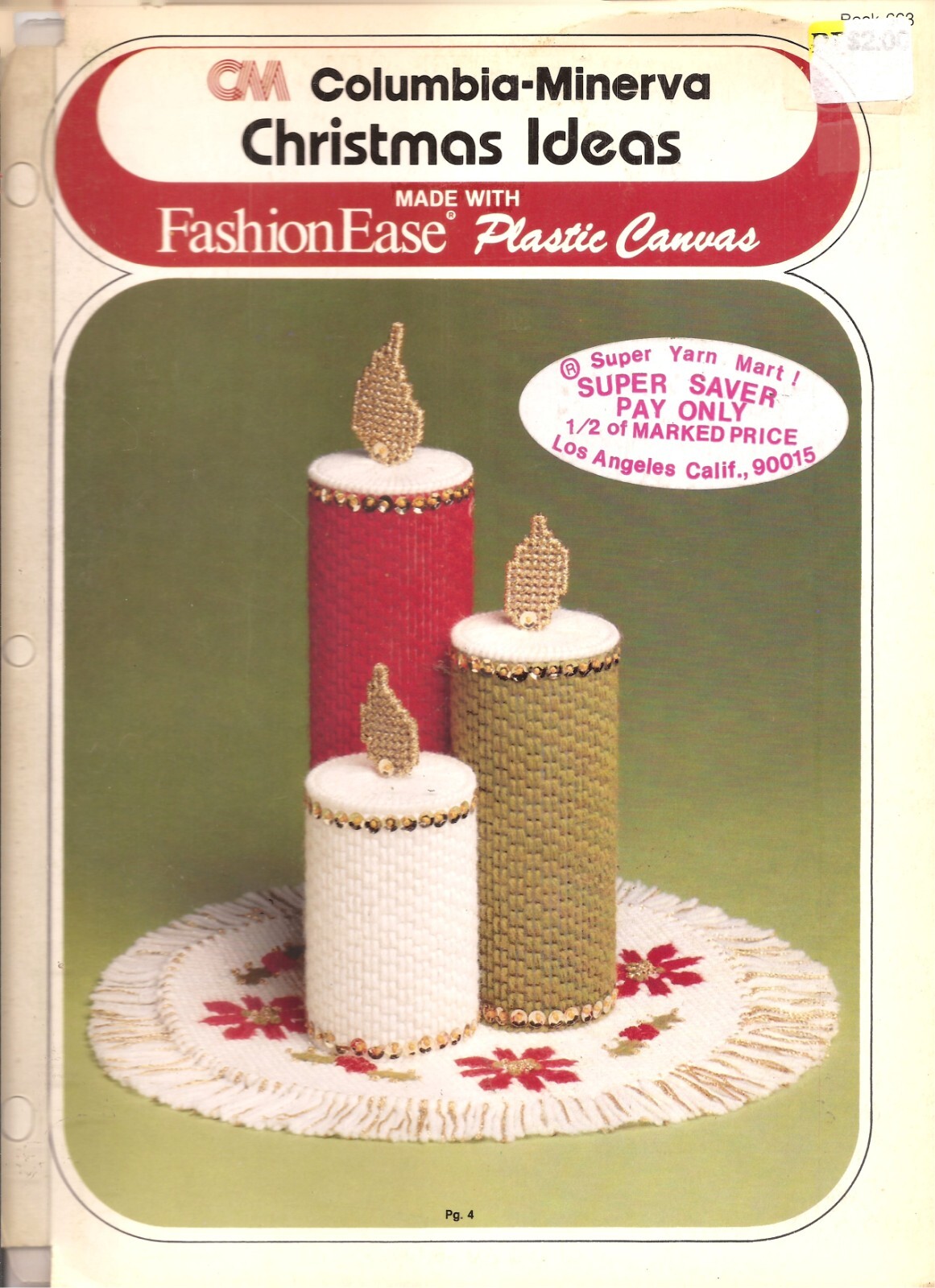Columbia-Minerva Christmas Ideas Plastic Canvas, 1980 Vintage