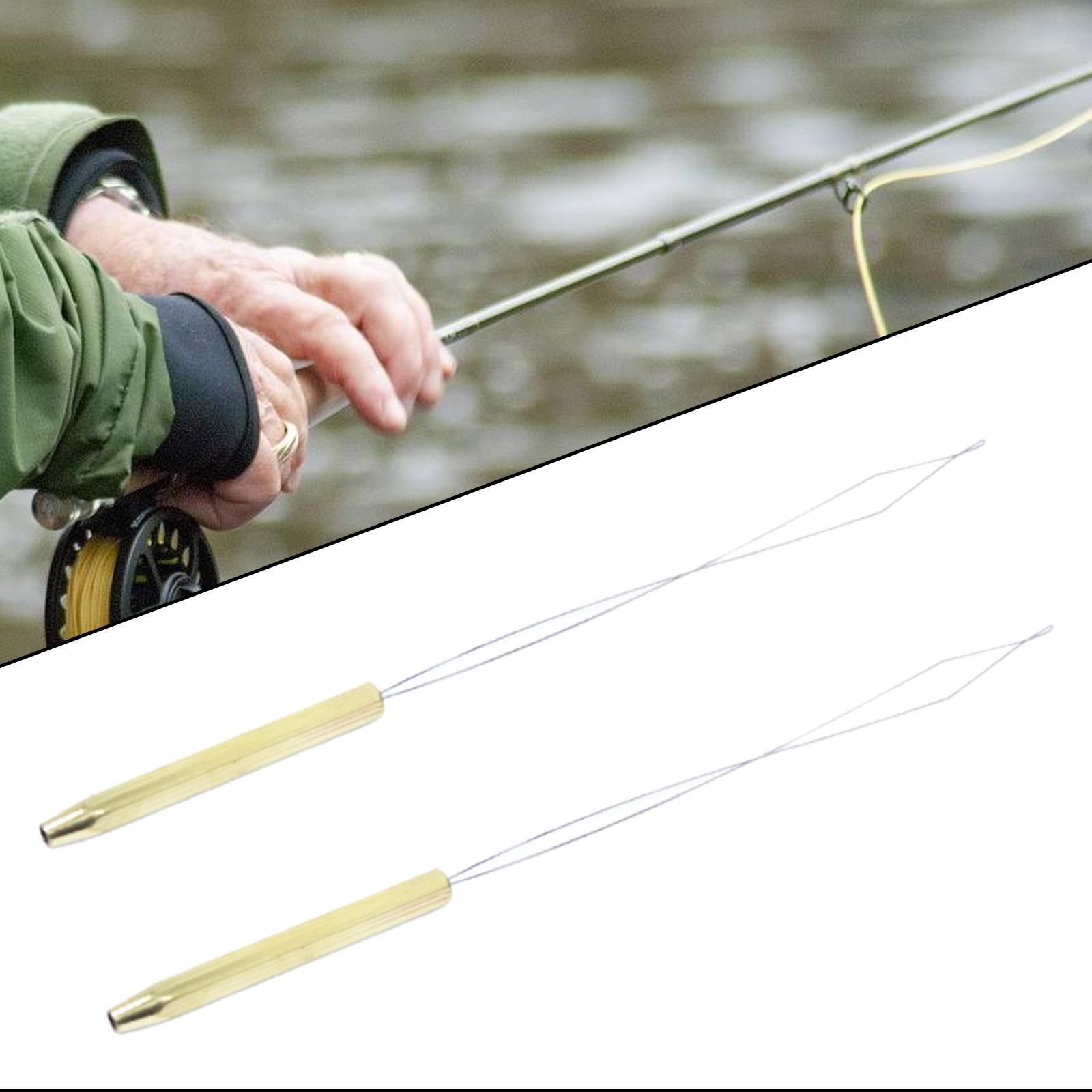 2Pcs Bobbin Threader for Fly Tying Copper Gift Professional Fly Tying Tool