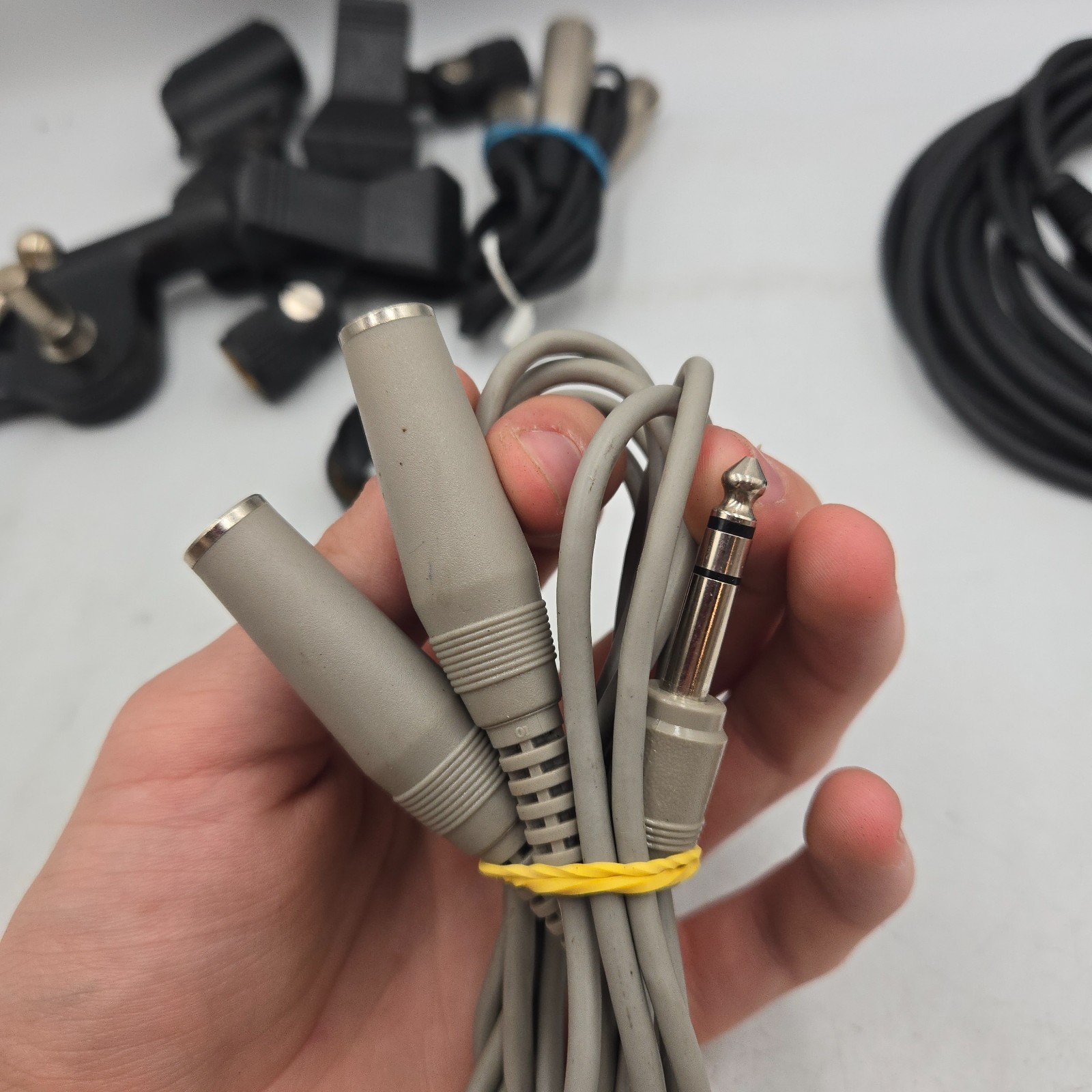 Lot of Microphone Cords & Holders
