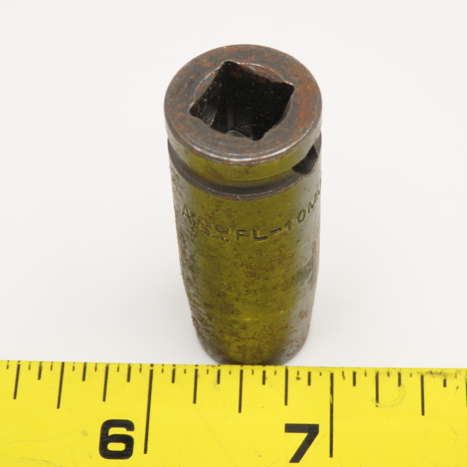 Apex FL-10mm23 10mm Socket 6 Point 2" Long 3/8" Drive
