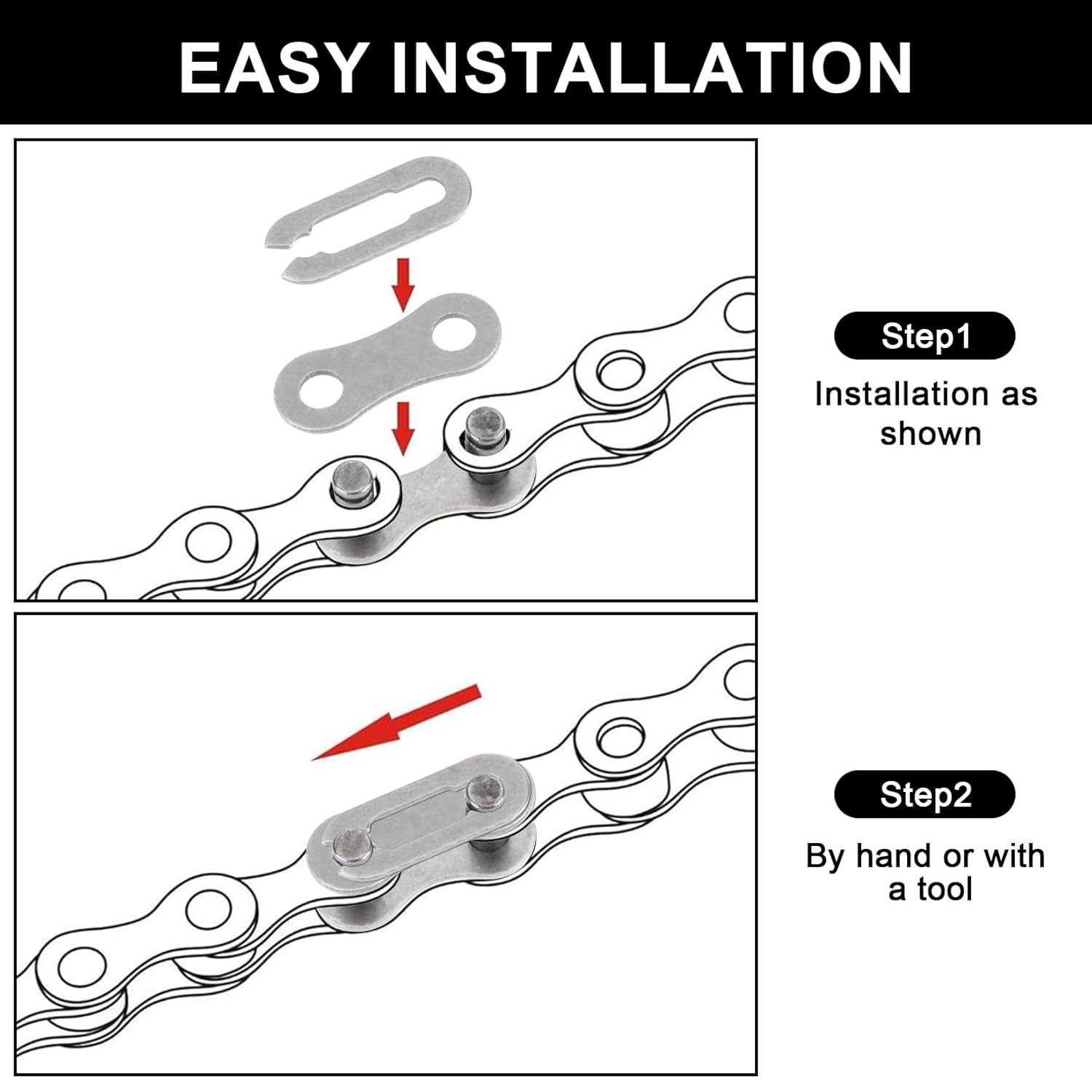 Bike Chain Master Link - PSLER Single Speed Bicycle Chain Link Missing Link Conn