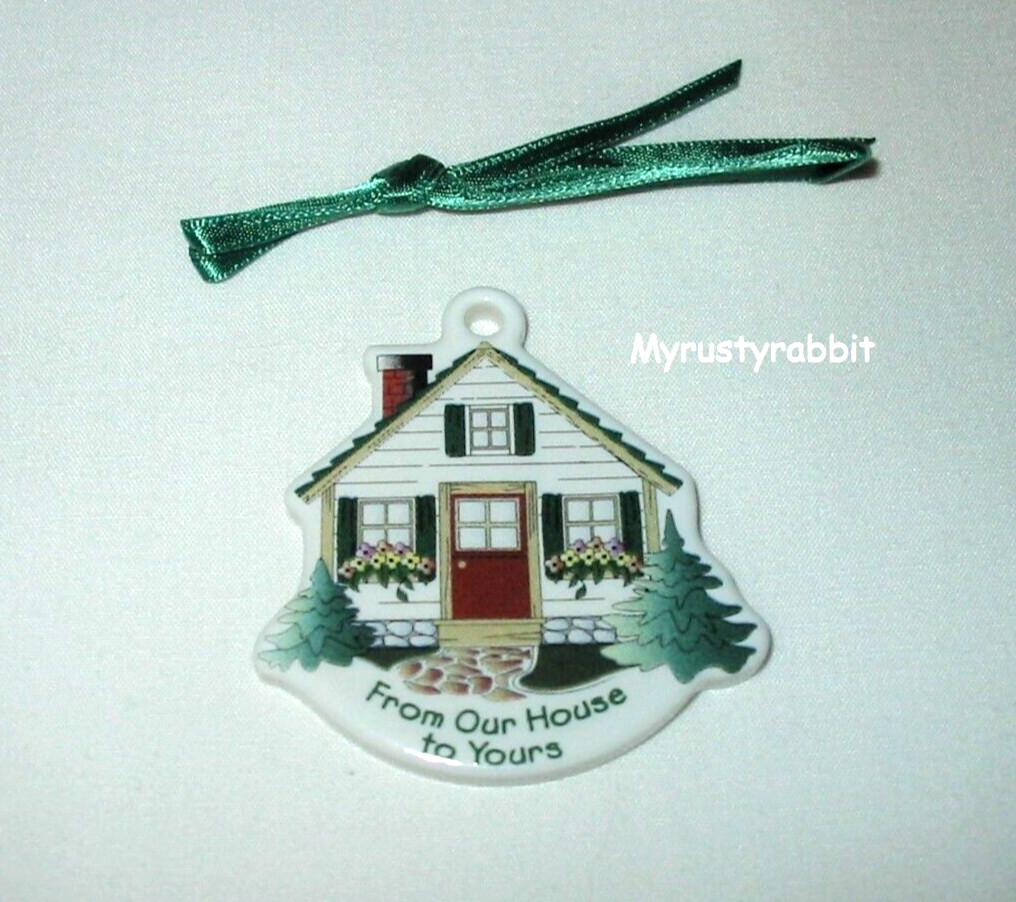 Longaberger Tie-on - From Our House to Yours  ~ Ceramic - GUC