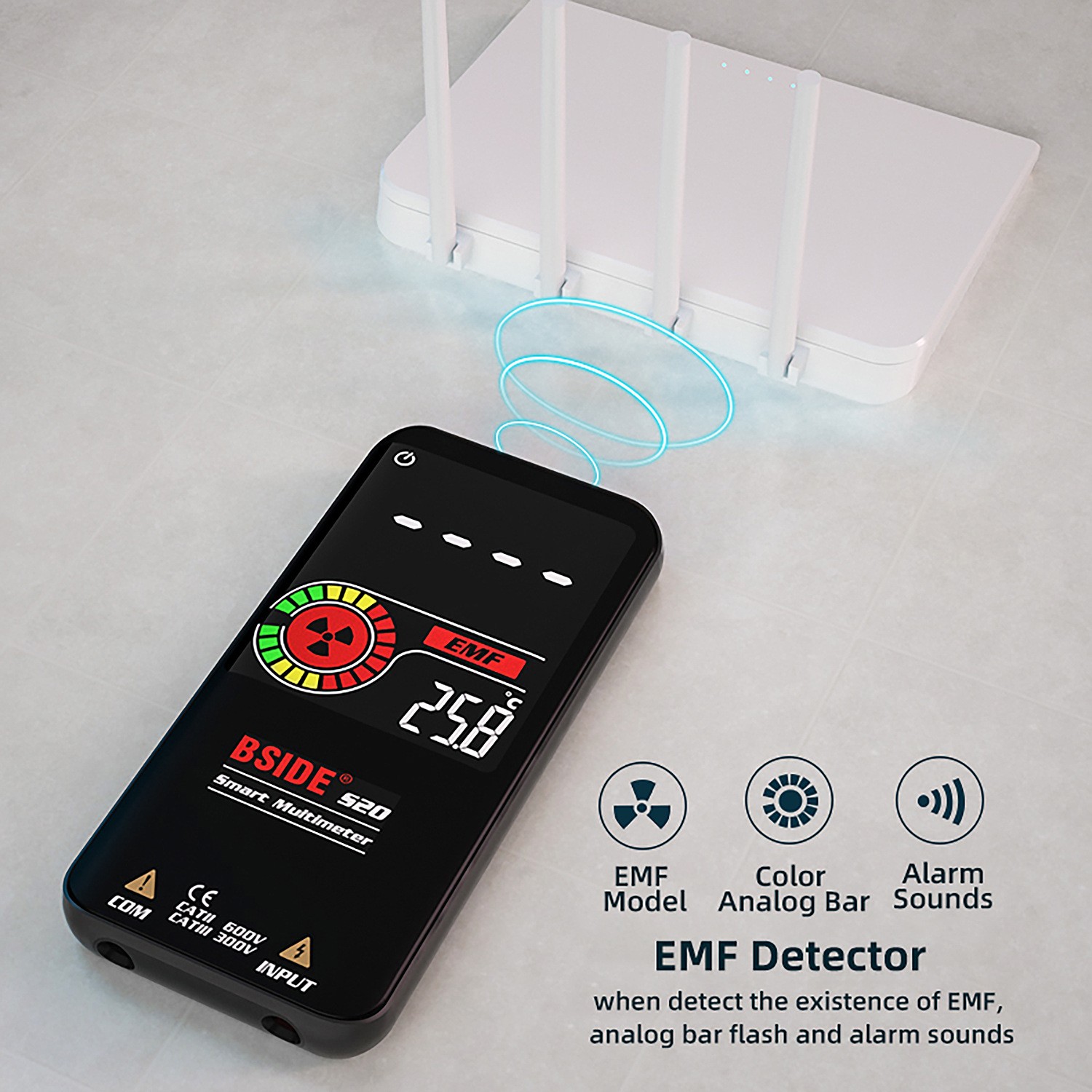 Digital EMF Meter Electromagnetic Radiation Detector Radiation Dosimeter Tester