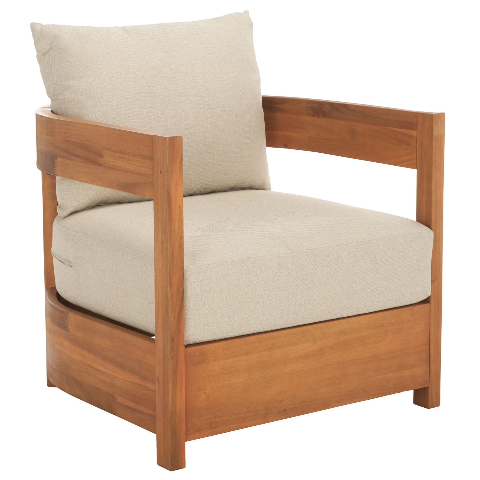 SAFAVIEH Outdoor Patio Furniture Kento Armchair (Set of 2) - 27"W x 29"D x 25"H