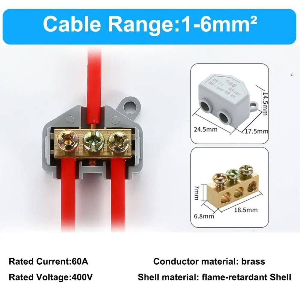 Efficient Quick Terminal Block for 60A Electrical Connections and Splices