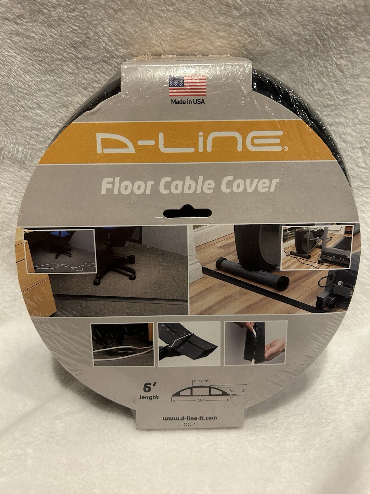NEW D-Line 6 Foot Floor Cable Cover CC-1 2 3/8”